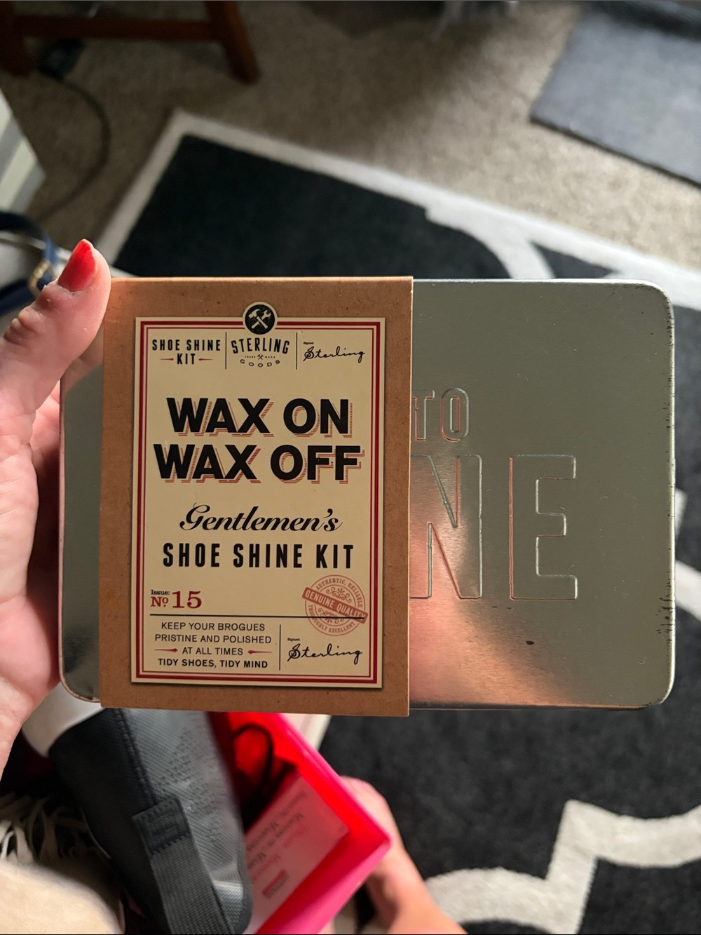 Wax On Wax Off Gentlemen's Shoe Shine Kit - Silver